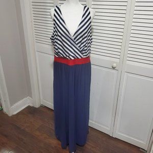 Ashley Stewart Summer Maxi Halter Dress (Size: 14-16)